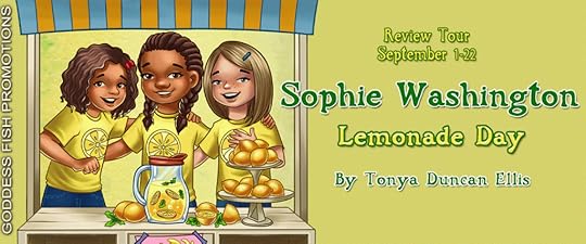 Goddess Fish book tour banner for Sophie Washington Lemonade Day