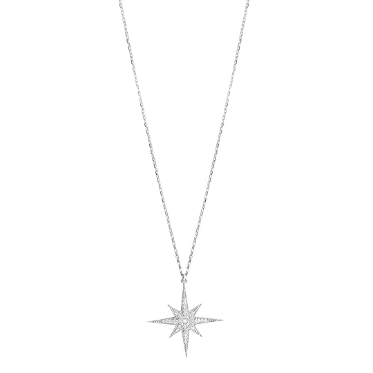 Compass Star Necklace Silver | Wild Hearts | Wolf & Badger