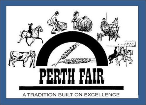 Perth Fair logo on blue