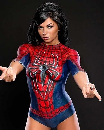 body art spider girl