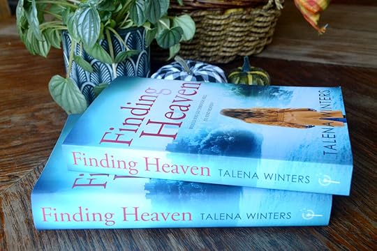 Angled view of book stack of Finding Heaven by Talena Winters.