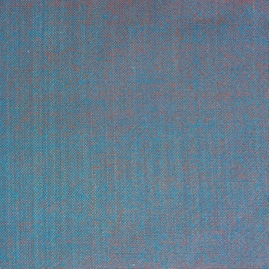 plain weave swatch woven with blue and orange yarns, appearing dull blue-gray