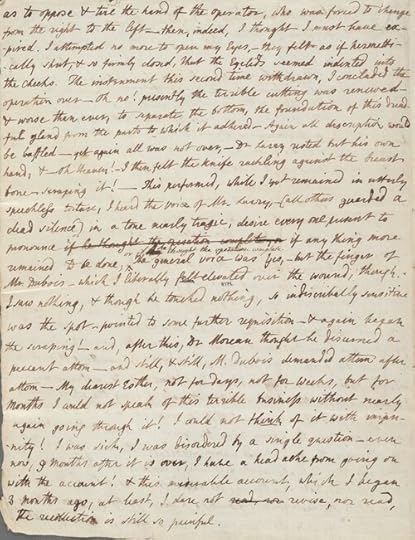 Letter from Fanny Burney on her operation