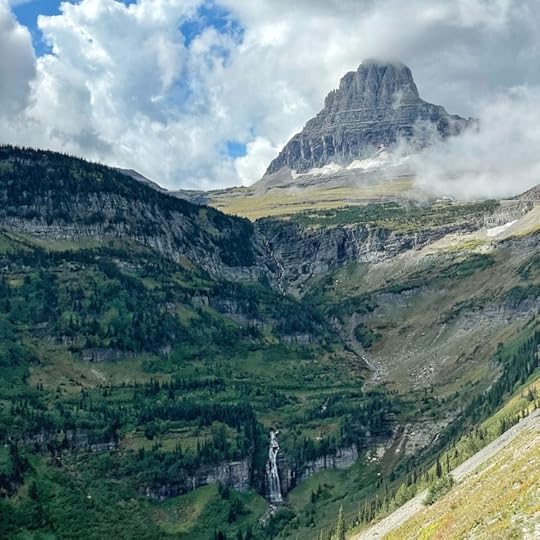 logan-pass-waterfall-glacier-national-park