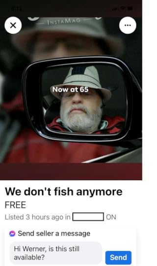 Ad that says We don't fish anymore