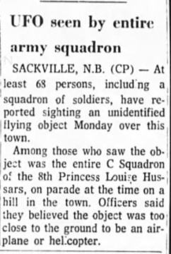 UFO seen by army squadron