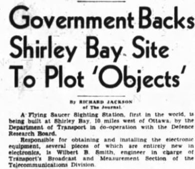 Shirley's Bay project 1953