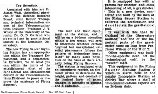 Shirley's Bay station report 1953