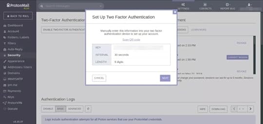 For additional security, ProtonMail offers two-factor authentication.
