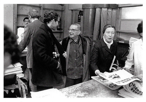 Jean-Luc Godard, Jean-Paul Sartre and Simone de Beauvoir