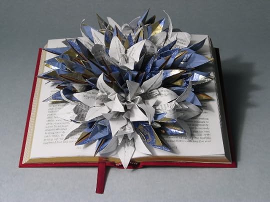 Book sculpture by Shamus