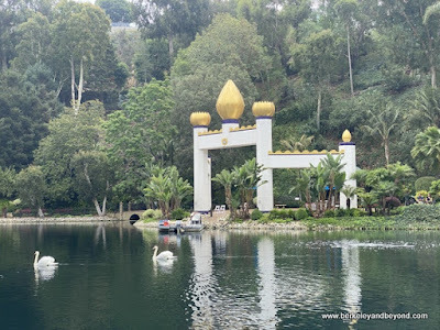 Golden Lotus Archway at Lake Shrine Meditation Gardens in Pacific Palisades, California
