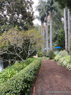 pathway at Lake Shrine Meditation Gardens in Pacific Palisades, California