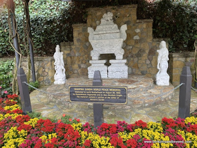 Gandhi World Peace Memorial at Lake Shrine Meditation Gardens in Pacific Palisades, California