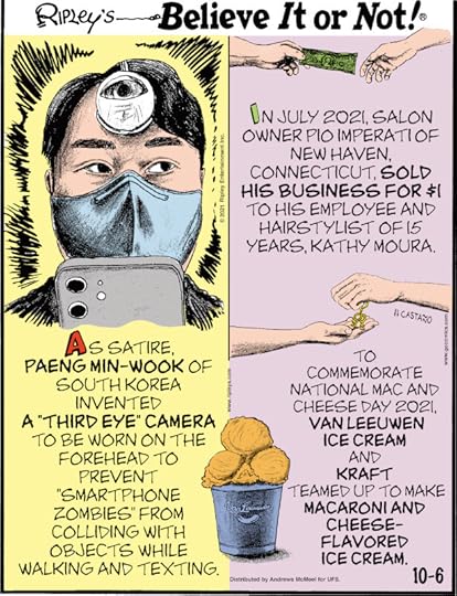 1. In July 2021, salon owner Pio Imperati of New Haven, Connecticut, sold his business for $1 to his employee and hairstylist of 15 years, Kathy Moura. 2. As satire, Paeng Min-Wook of South Korea invented a 