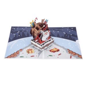 Santa pop-up christmas card by cardology