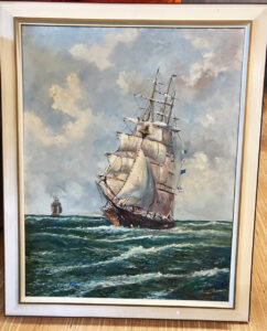 Art From the Attic, painting of ship