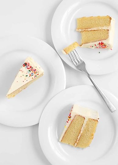 vanilla cake slices using the reverse creaming method from the faux martha