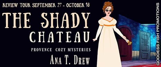 Goddess Fish book tour banner for The Shady Chateau