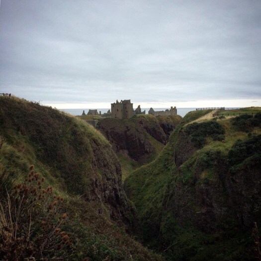 Dunnottar Castle on the cliffs