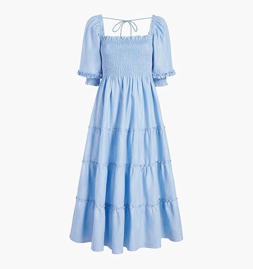 The Nesli Nap Dress - Light Blue Glitter Check – Hill House Home