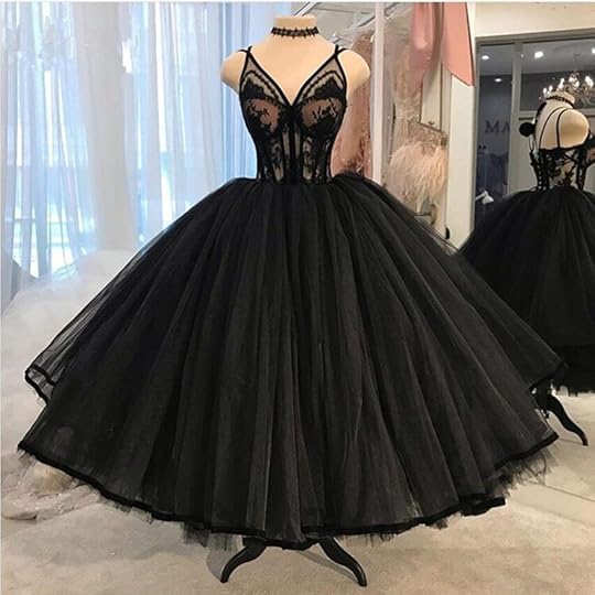 Real Image Puffy Black Lace Evening Dresses Sexy See Thru Lush Tutu Ball Gowns Custom Made Formal Party Dresses Ankle Length|Evening Dresses| - AliExpress