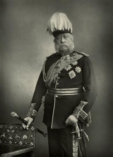 Black and white photo of Prince George, 2nd Duke of Cambridge in military uniform.