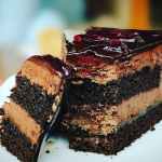 sliced cake on plate