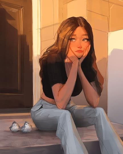A Grump Sunset , an art print by Sam Yang | Digital art girl, Cartoon art styles, Illustration art girl