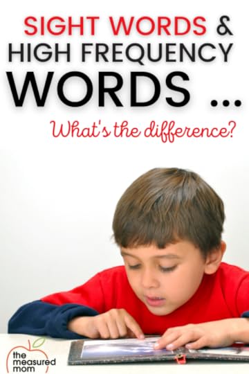 Sight words vs. high frequency words: what's the difference?