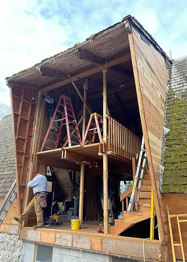 The Minne Stuga loft under construction