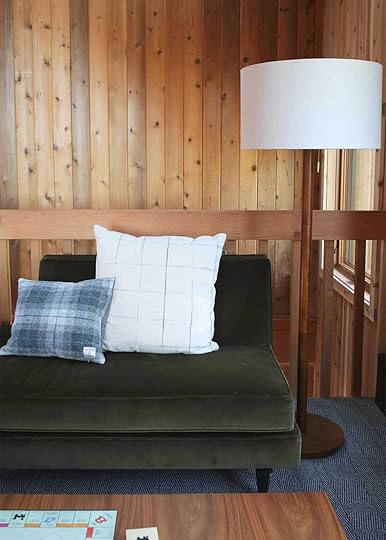 The minne stuga green velvet couch from The Faux Martha