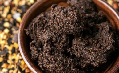 A bowl of recado negro