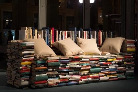 Sofa made from old books