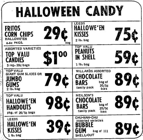 candy halloween 1971