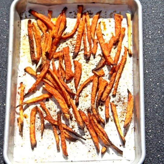 Masala Pesto Sweet Potato Fries