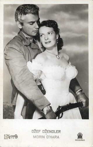 Maureen O'Hara and Jeff Chandler in War Arrow (1953)