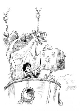 Comic image from Fortunately, the milk