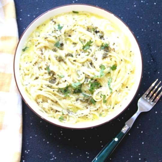 Cheese, Pesto, and Black Pepper Pasta