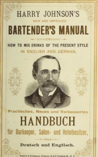 Title page of book with a ink sketch of the mustachioed, balding author