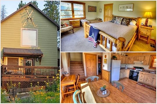 Collage of photos of one of the best airbnb yosemite rentals