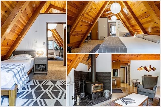 Collage of photos of one of the best airbnb yosemite rentals