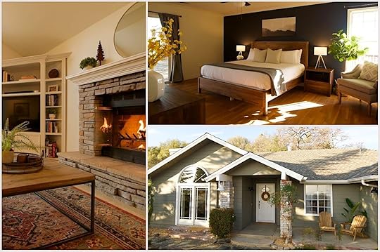 Collage of photos of one of the best airbnb yosemite rentals