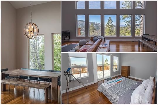 Collage of photos of one of the best airbnb yosemite rentals