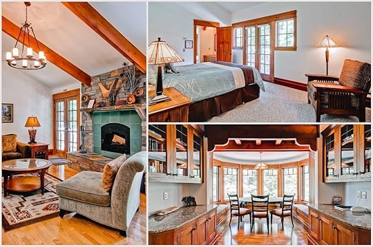 Collage of photos of one of the best airbnb yosemite rentals
