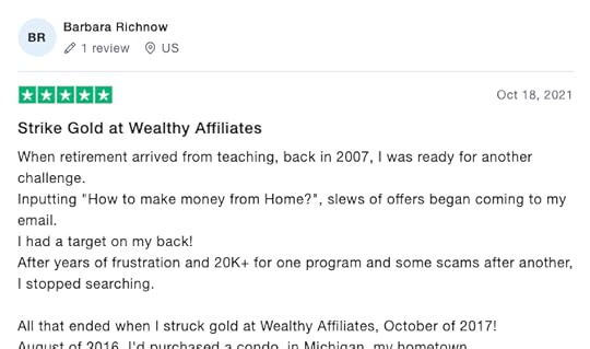 Barbara Richnow Wealthy Affiliate review