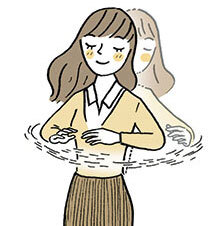 illustration of woman doing organ dancing