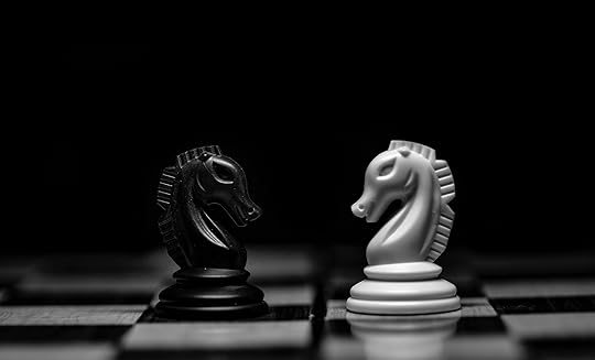 conflict two knights on chess board