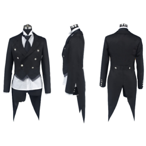 Kuroshitsuji Black Butler Sebastian Michaelis Costume Cosplay Waiter Suit Outfit | eBay
