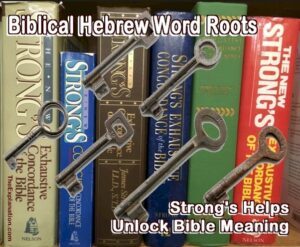 Biblical Hebrew Word Roots corroborated by Strong's Concordance